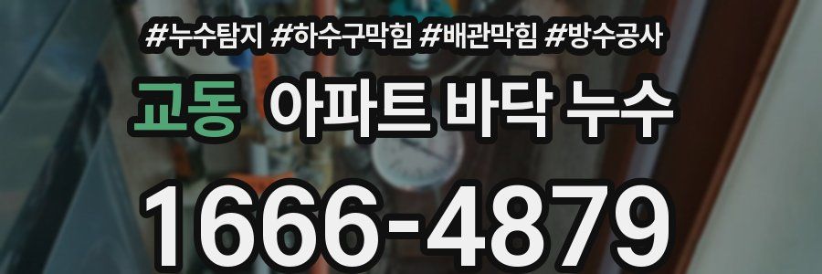 교동 아파트 바닥 누수