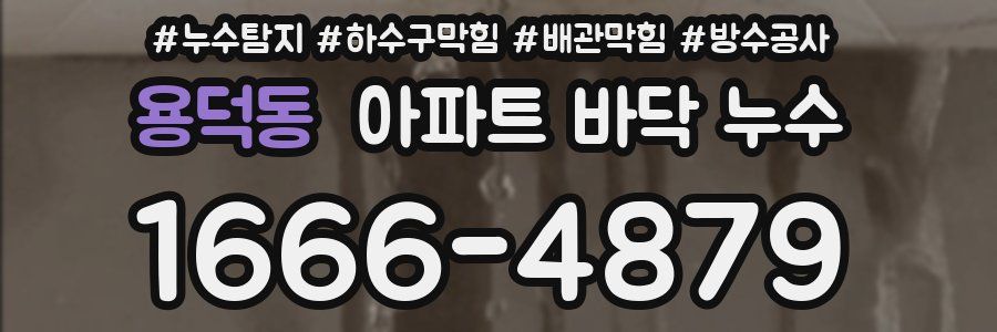 용덕동 아파트 바닥 누수