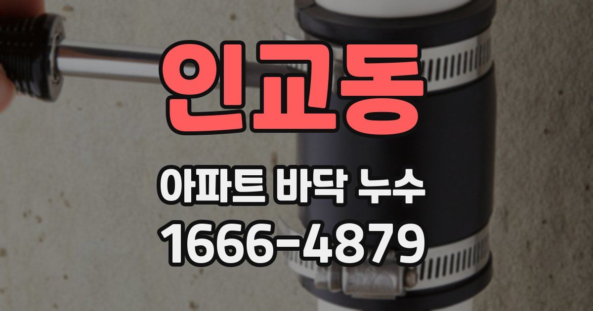인교동 아파트 바닥 누수