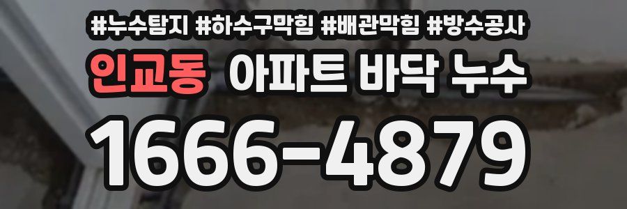 인교동 아파트 바닥 누수