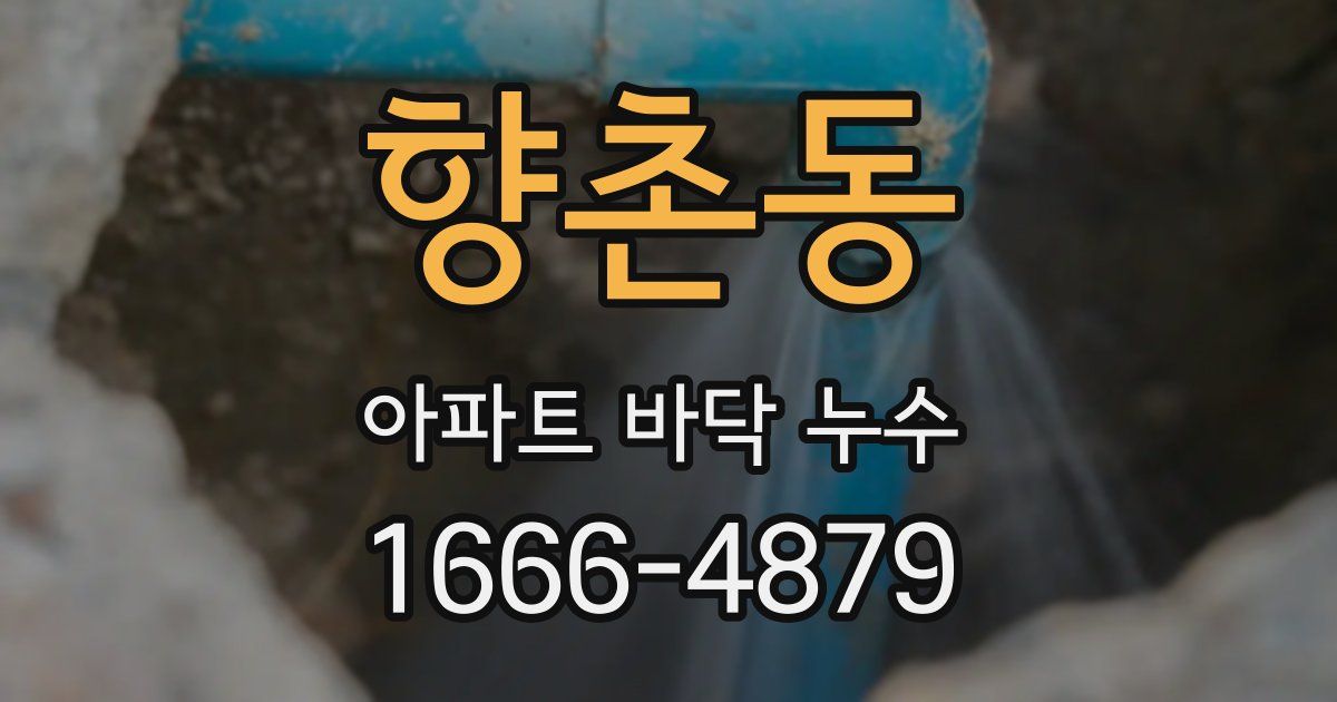 향촌동 아파트 바닥 누수
