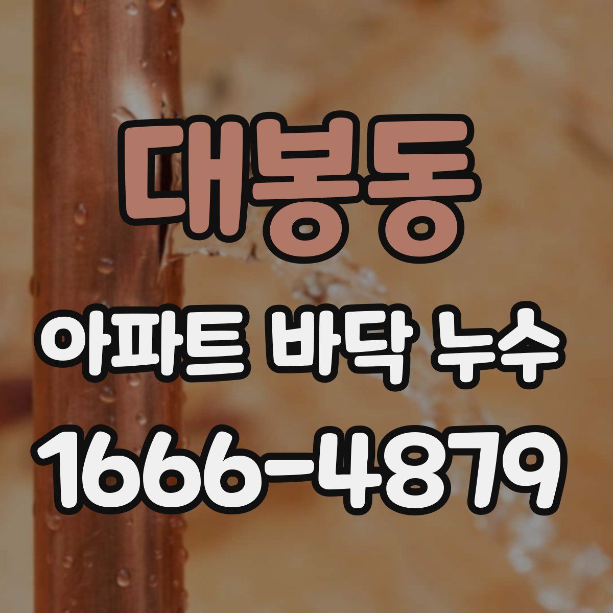 대봉동 아파트 바닥 누수