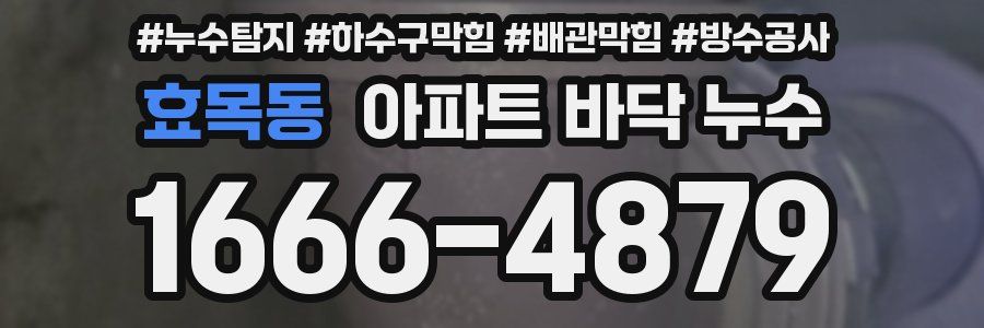효목동 아파트 바닥 누수