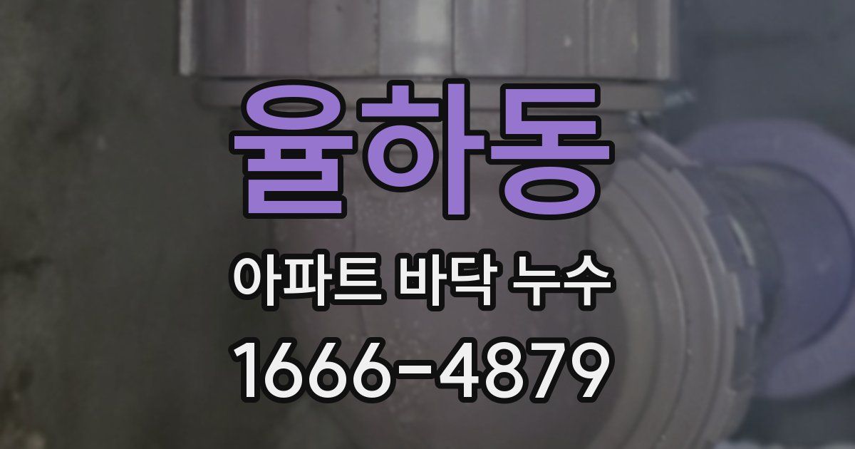 율하동 아파트 바닥 누수