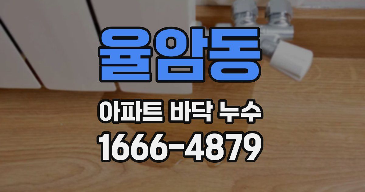 율암동 아파트 바닥 누수