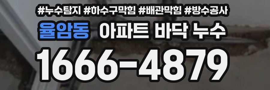율암동 아파트 바닥 누수