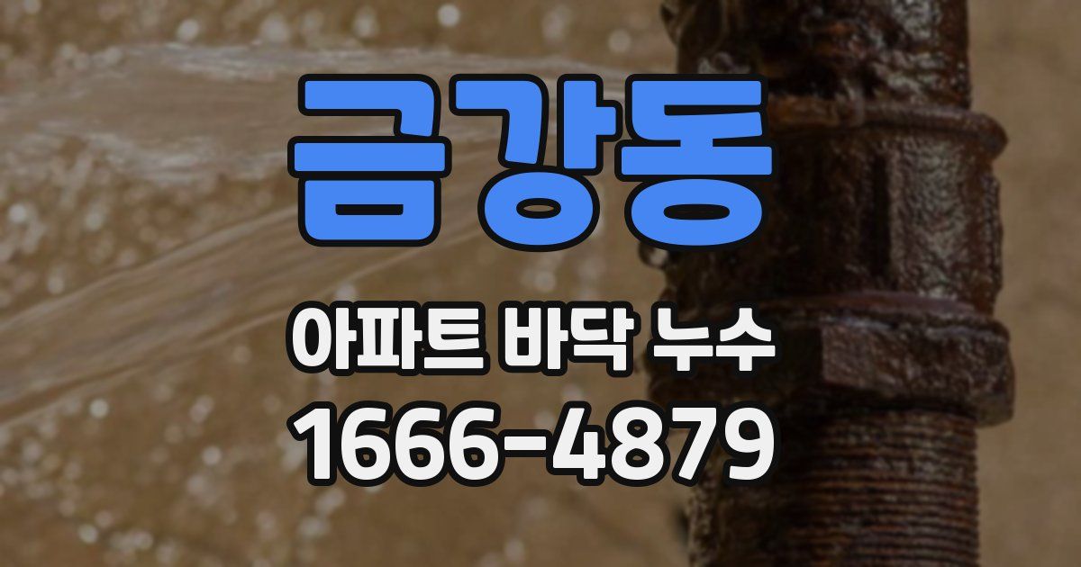 금강동 아파트 바닥 누수