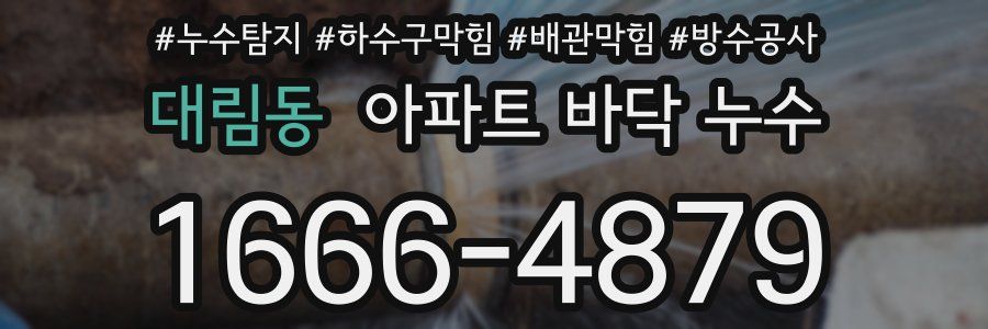 대림동 아파트 바닥 누수