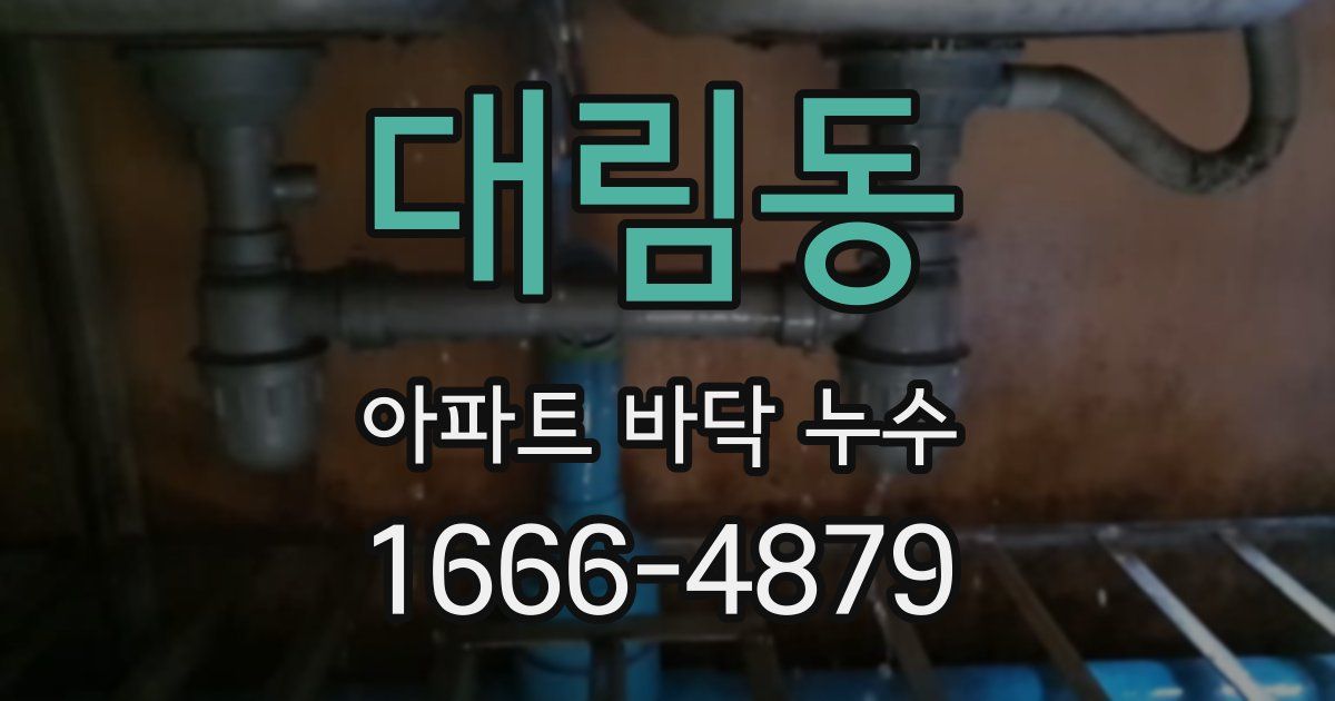 대림동 아파트 바닥 누수