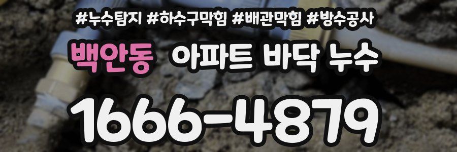 백안동 아파트 바닥 누수