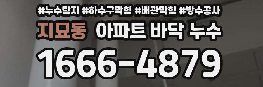 지묘동 아파트 바닥 누수