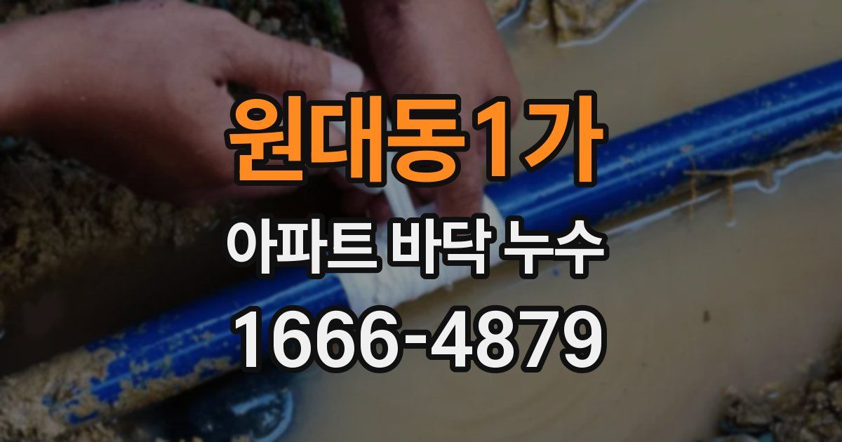 원대동1가 아파트 바닥 누수
