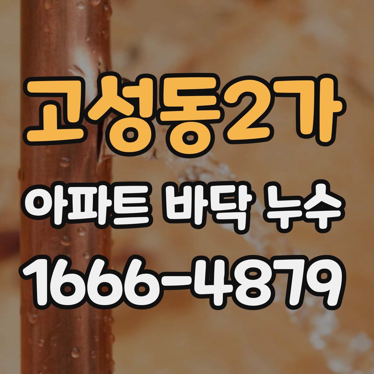고성동2가 아파트 바닥 누수