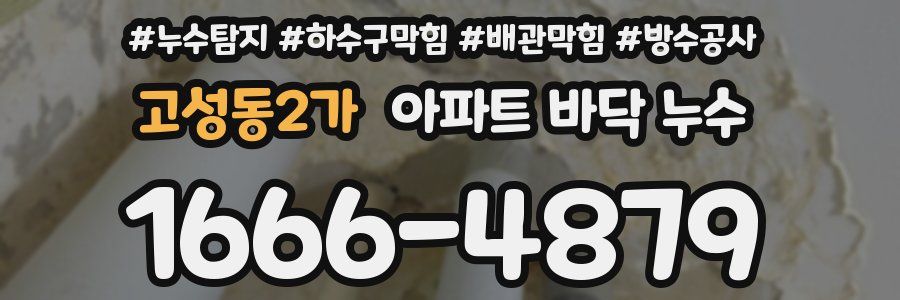 고성동2가 아파트 바닥 누수