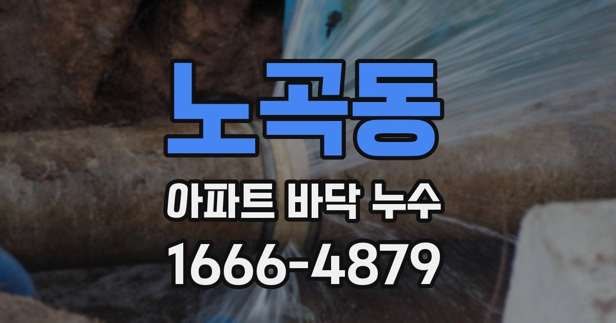 노곡동 아파트 바닥 누수