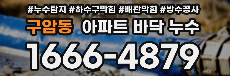 구암동 아파트 바닥 누수