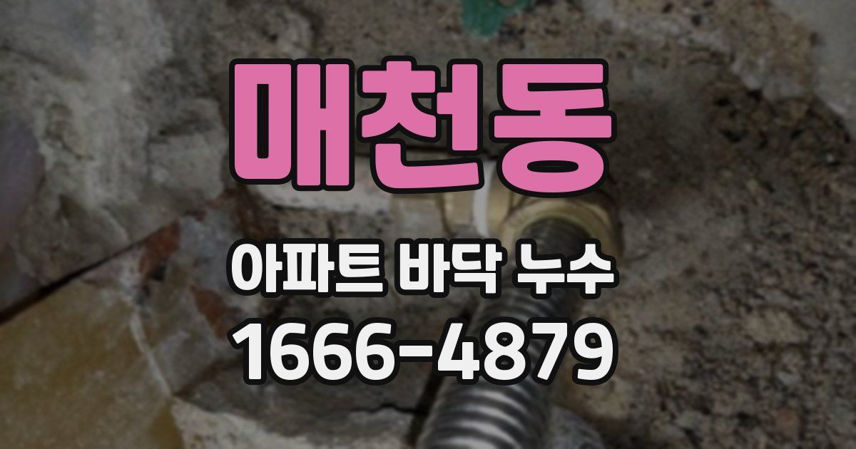매천동 아파트 바닥 누수