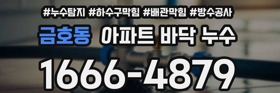 금호동 아파트 바닥 누수