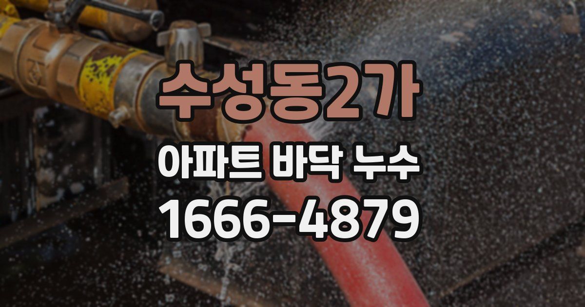 수성동2가 아파트 바닥 누수