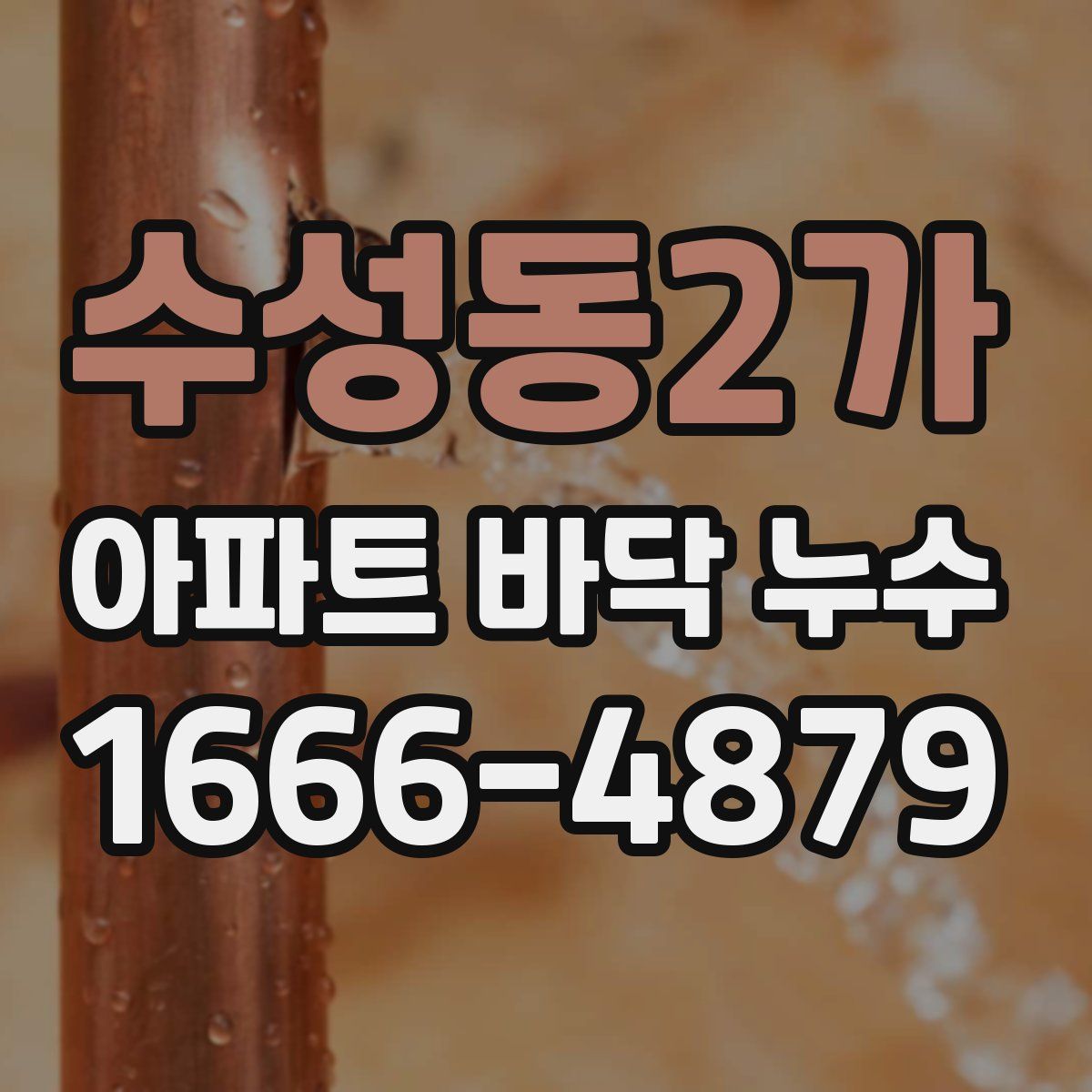 수성동2가 아파트 바닥 누수