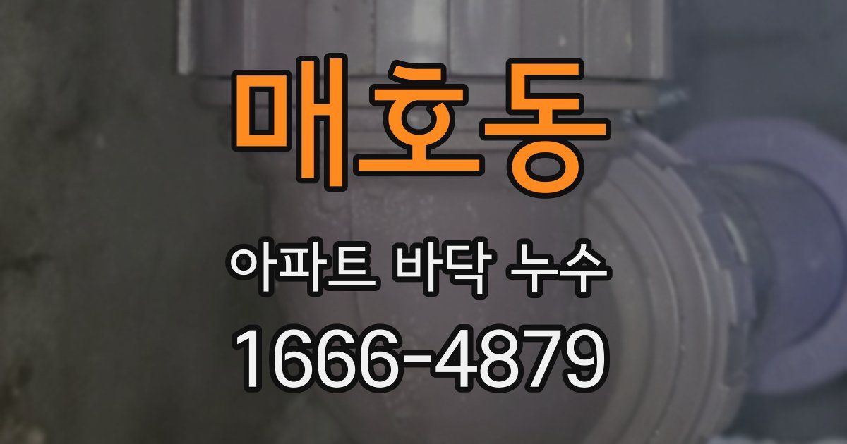 매호동 아파트 바닥 누수