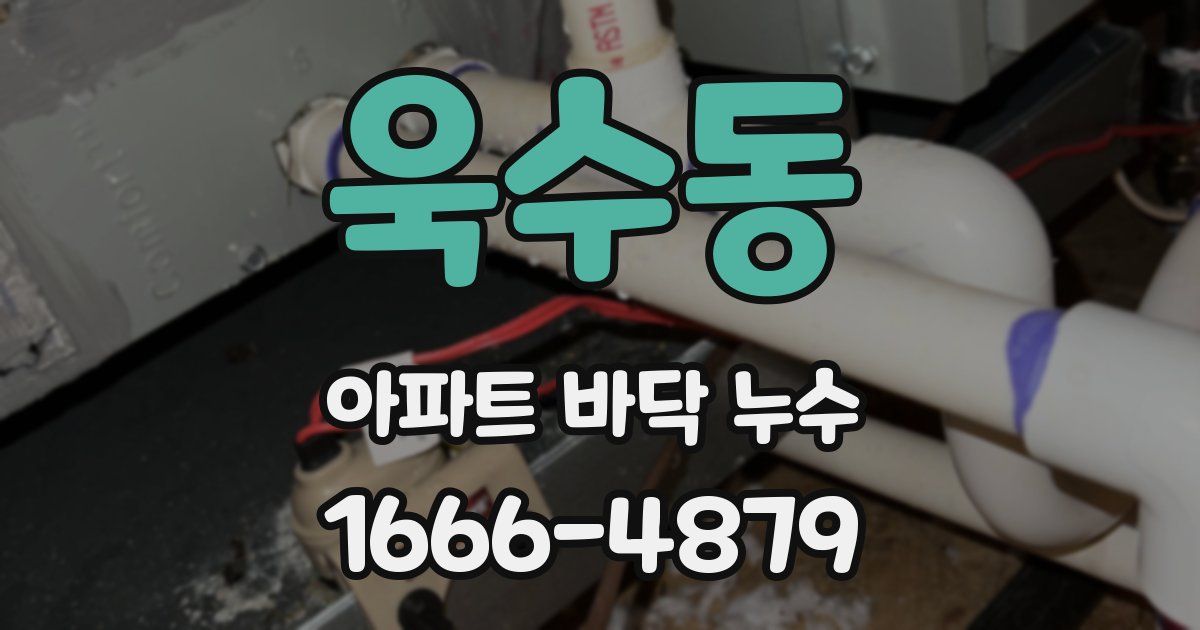 욱수동 아파트 바닥 누수