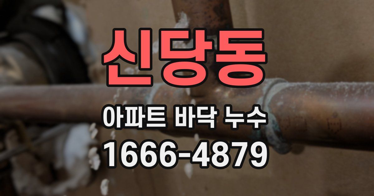 신당동 아파트 바닥 누수