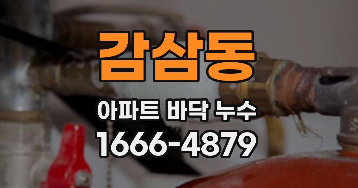 감삼동 아파트 바닥 누수