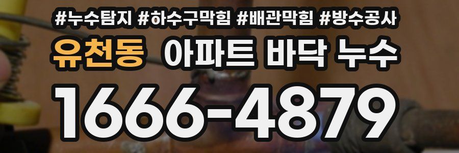 유천동 아파트 바닥 누수