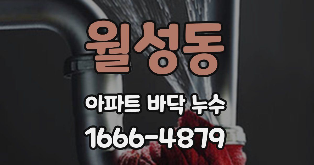 월성동 아파트 바닥 누수