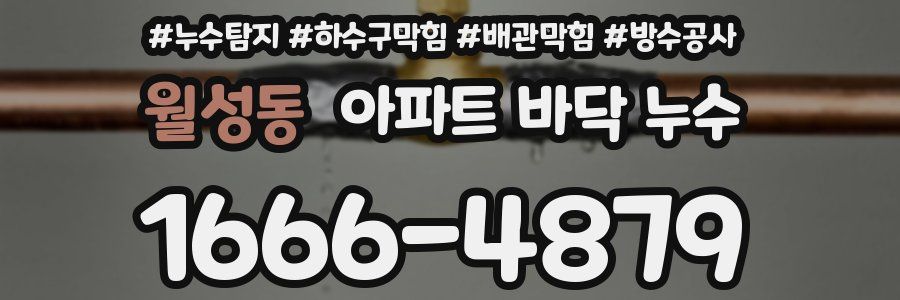 월성동 아파트 바닥 누수