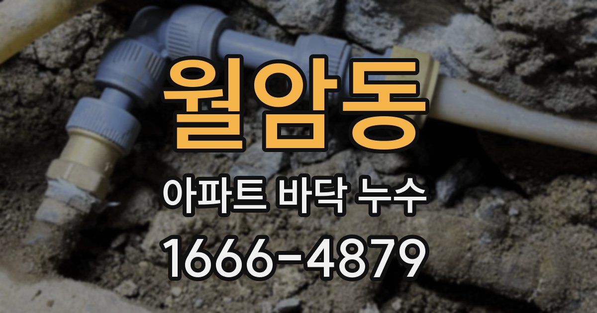 월암동 아파트 바닥 누수