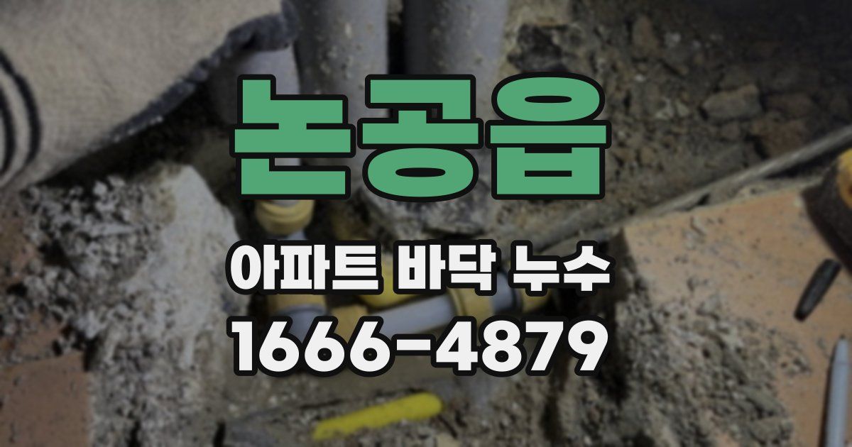 논공읍 아파트 바닥 누수