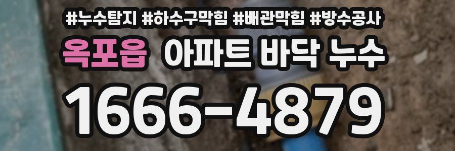 옥포읍 아파트 바닥 누수