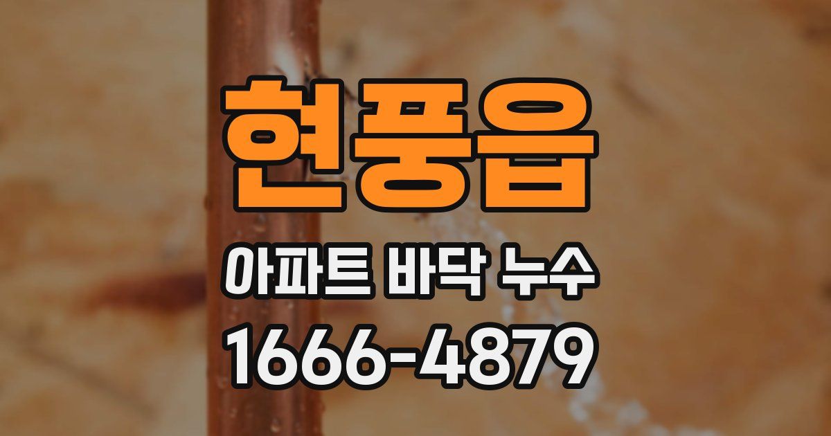 현풍읍 아파트 바닥 누수