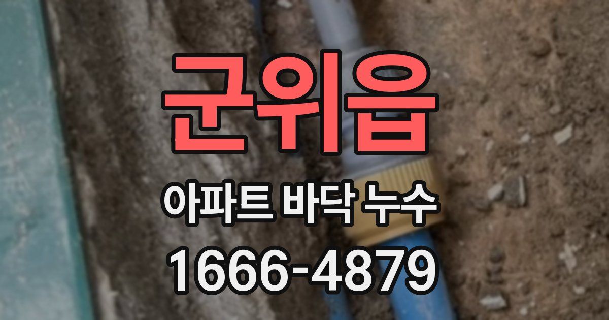 군위읍 아파트 바닥 누수