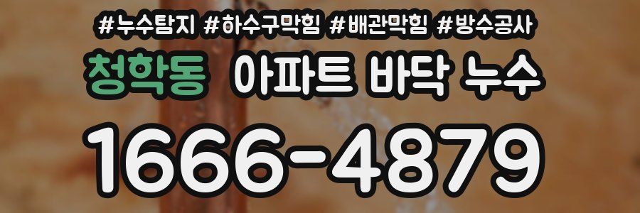 청학동 아파트 바닥 누수