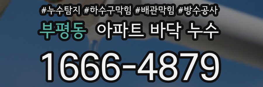 부평동 아파트 바닥 누수