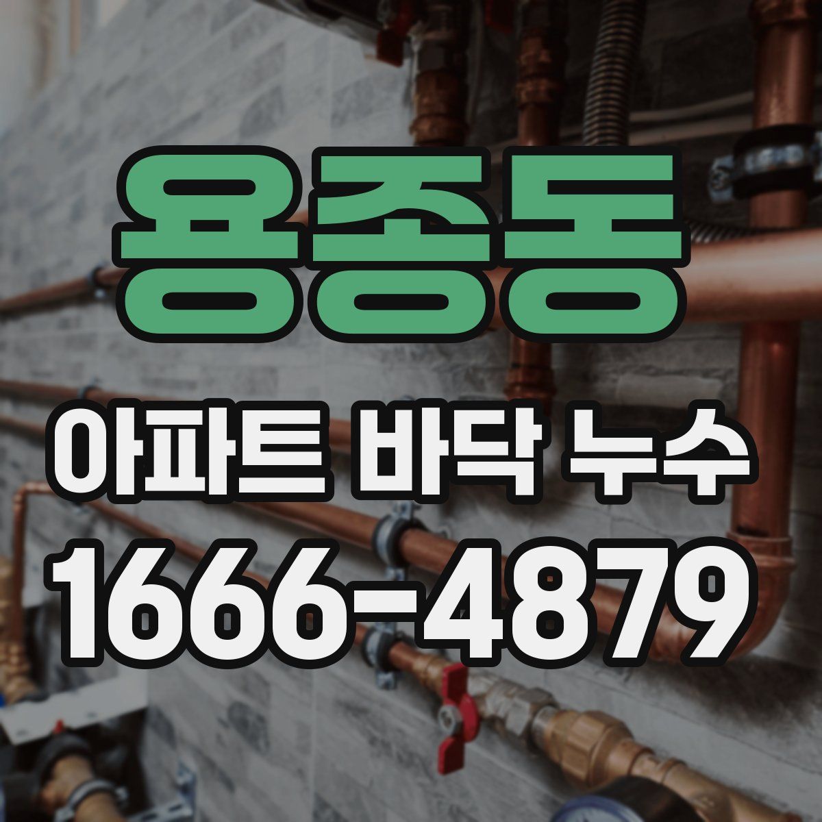 용종동 아파트 바닥 누수