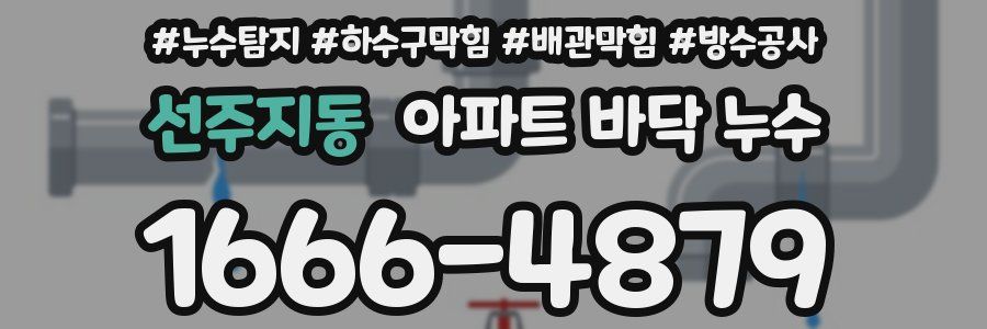 선주지동 아파트 바닥 누수