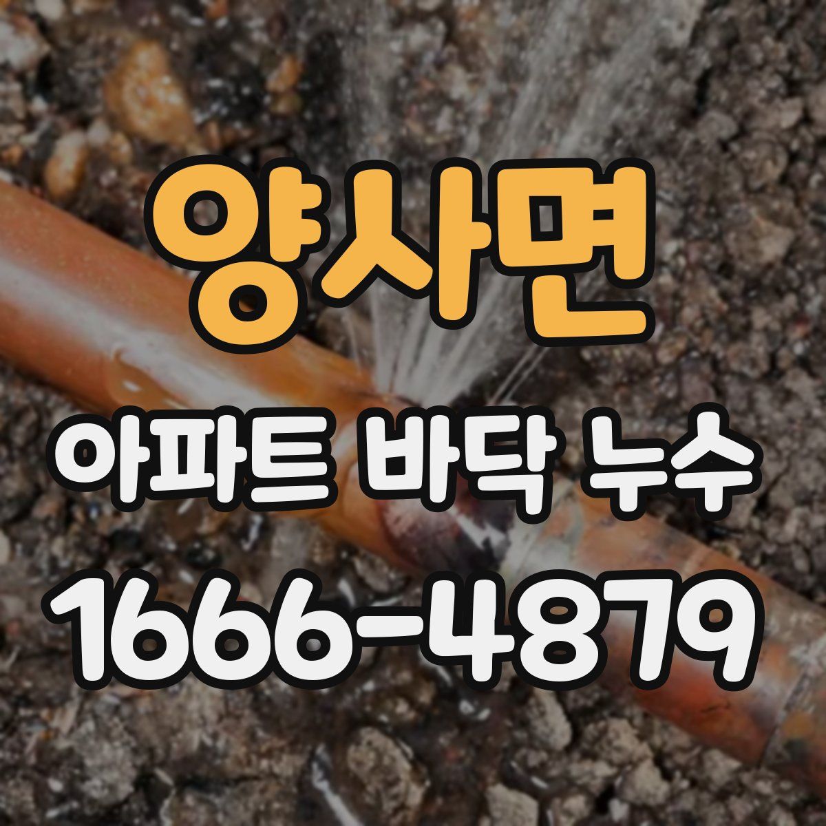 양사면 아파트 바닥 누수
