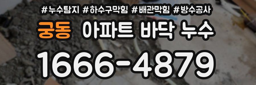 궁동 아파트 바닥 누수