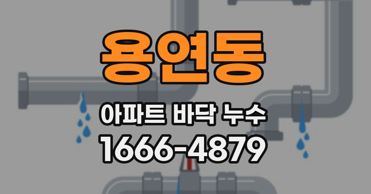 용연동 아파트 바닥 누수