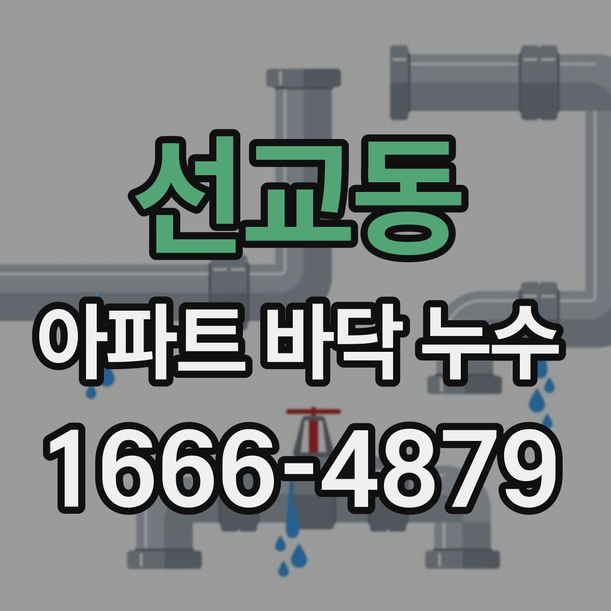 선교동 아파트 바닥 누수
