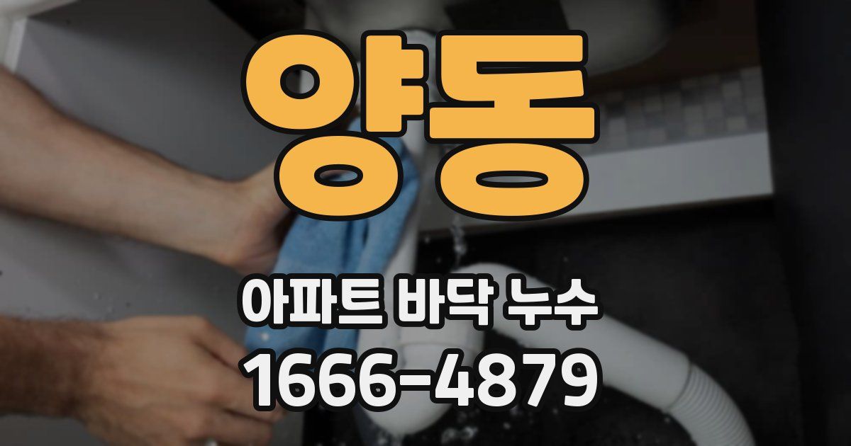 양동 아파트 바닥 누수