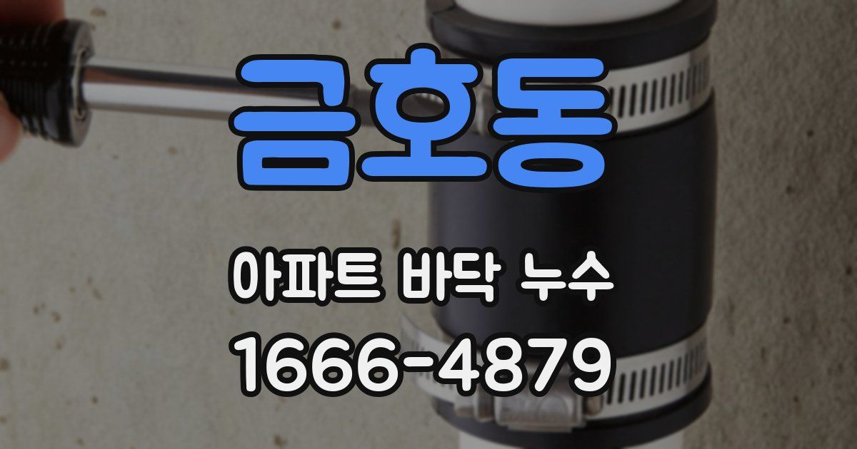 금호동 아파트 바닥 누수