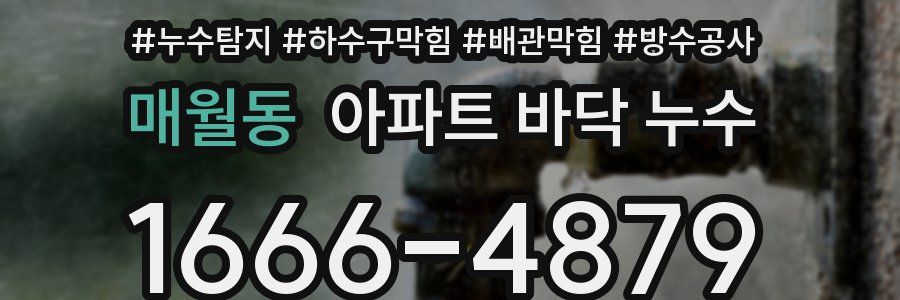 매월동 아파트 바닥 누수