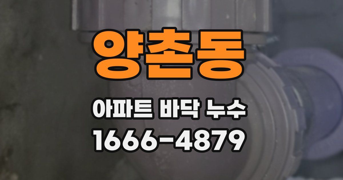 양촌동 아파트 바닥 누수