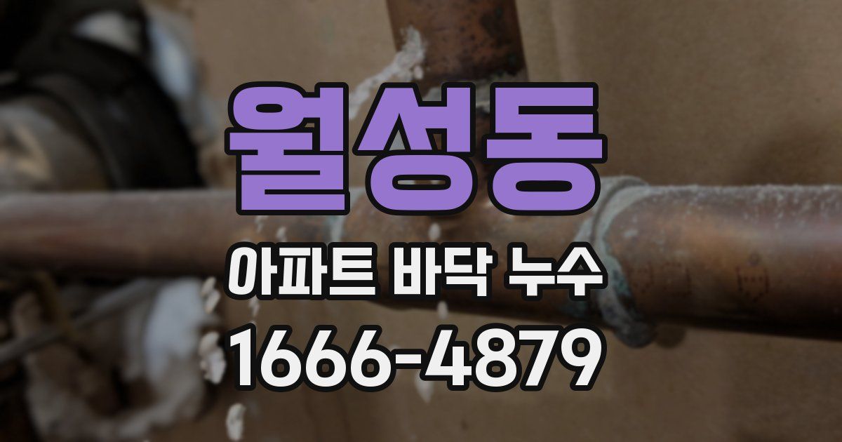 월성동 아파트 바닥 누수