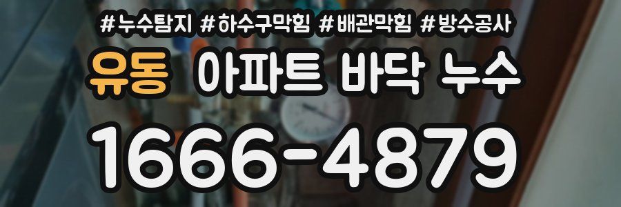 유동 아파트 바닥 누수